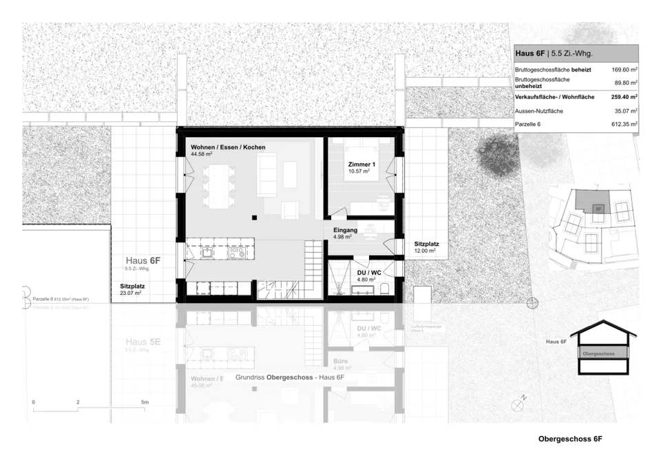 5.5-Zimmer-Doppeleinfamilienhaus als hochwertiger Erstwohnsitz (6F) in Davos Wiesen – Foto 11 von 13