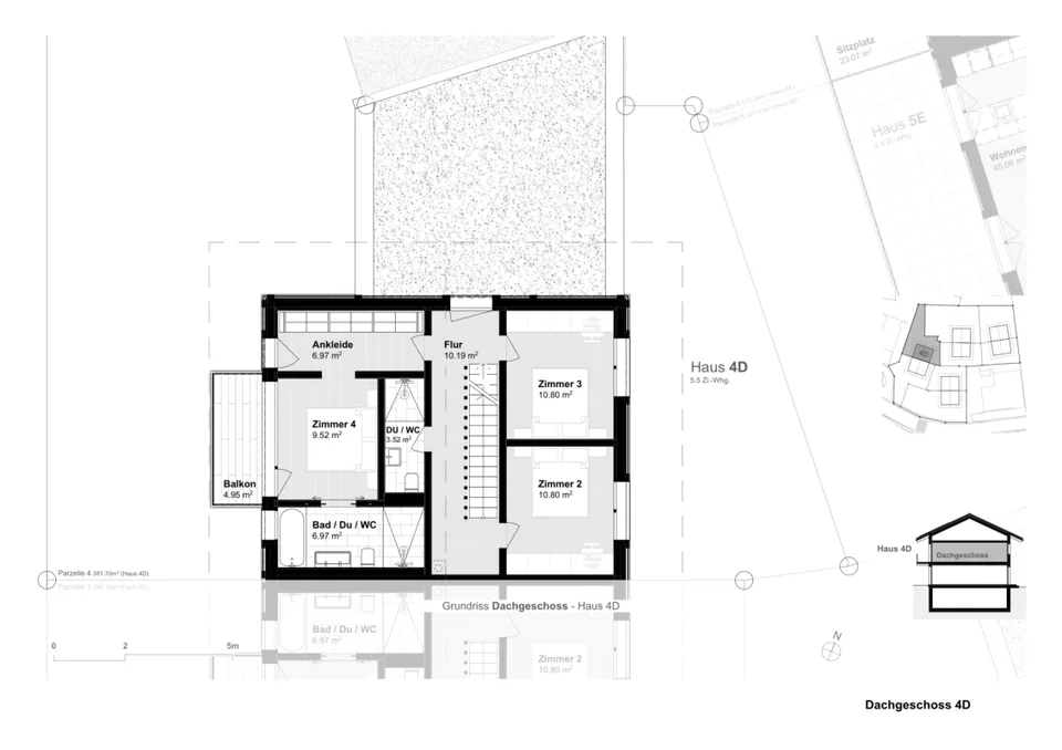 5.5-Zimmer-Doppeleinfamilienhaus als hochwertiger Erstwohnsitz (4D) in Davos Wiesen – Foto 12 von 13