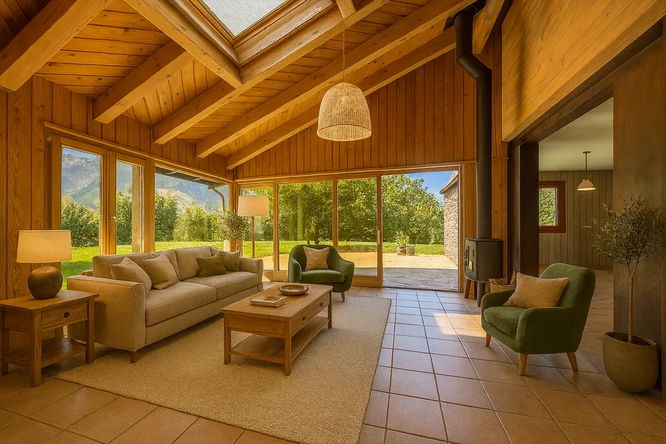 Villa avec espace wellness au milieu des abricotiers