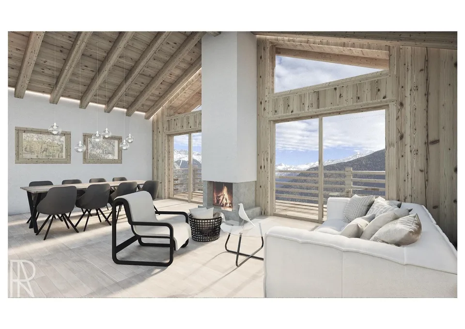 Magnifique chalet de 6.5 pièces en cours de construction au Levron – photo 7 sur 11
