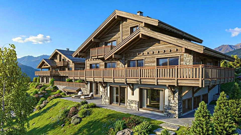 Esclusività. Crans, in costruzione: chalet di lusso con piscina interna – foto 9 di 11