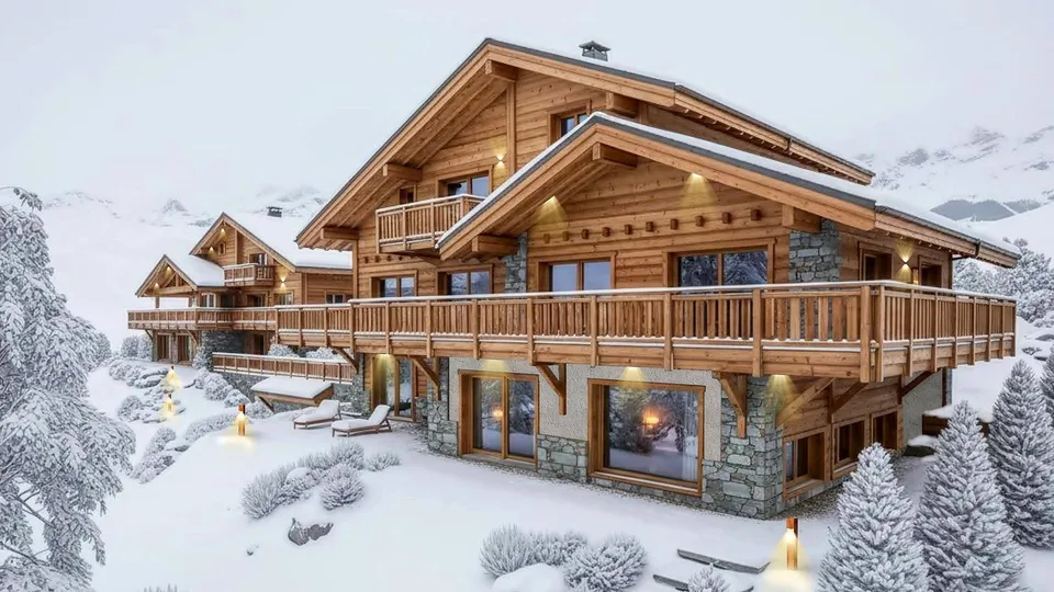 Exclusivité. Crans, en cours de construction : chalet de luxe avec piscine intérieure