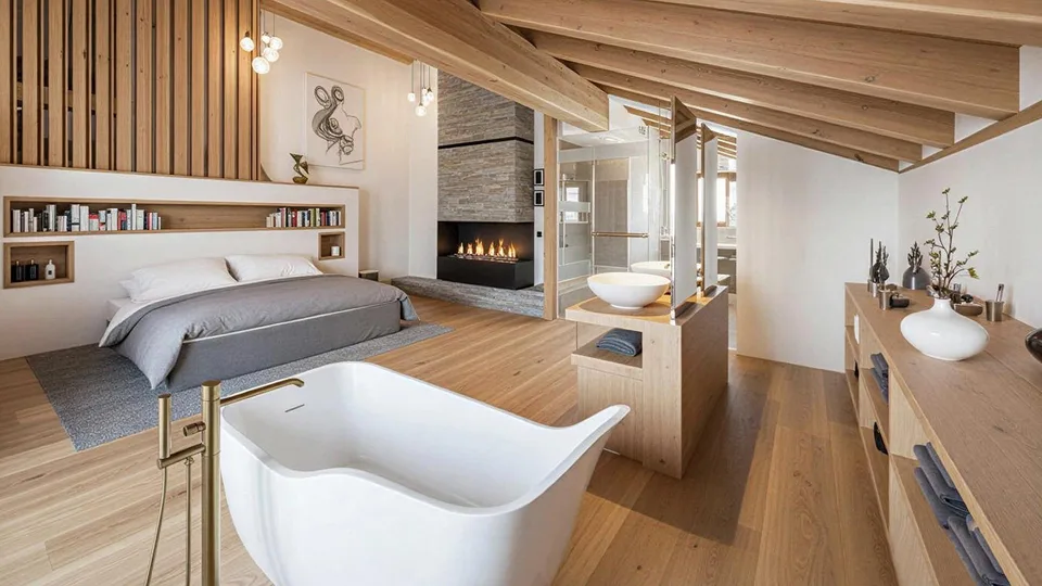 Esclusività. Crans, in costruzione: chalet di lusso con piscina interna – foto 8 di 11