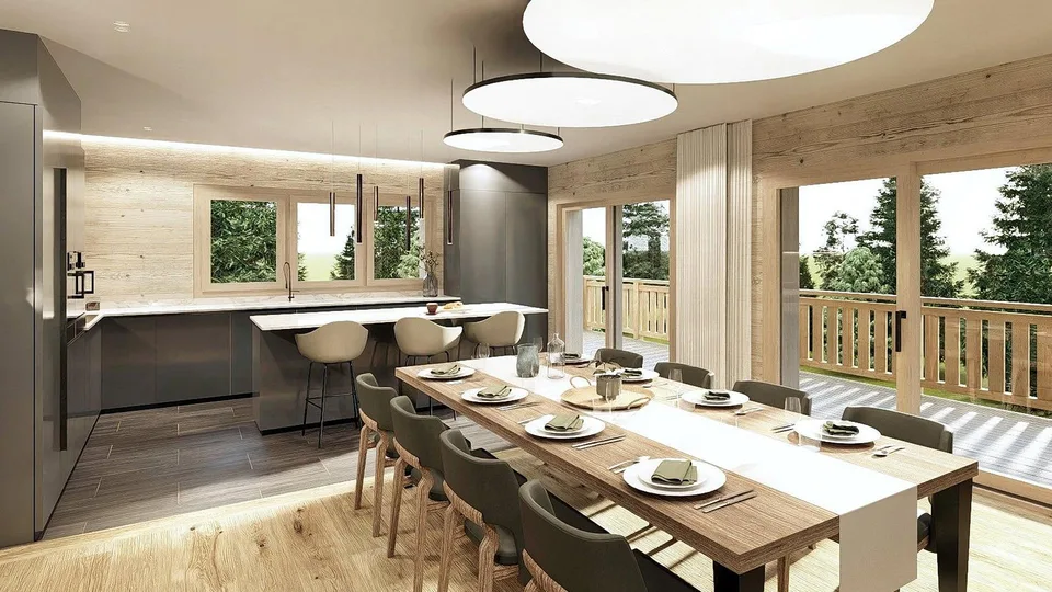 Exclusivité. Crans, en cours de construction : chalet de luxe avec piscine intérieure