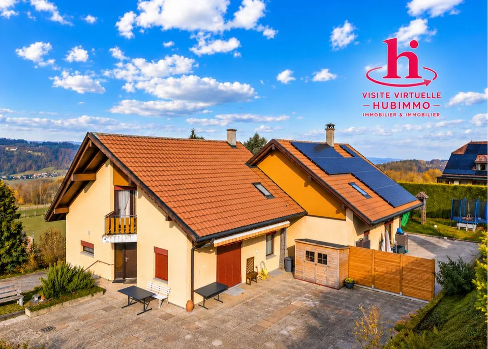 Vue sur le Jura - Villa familiale sur 1'000 m² à Seigneux!