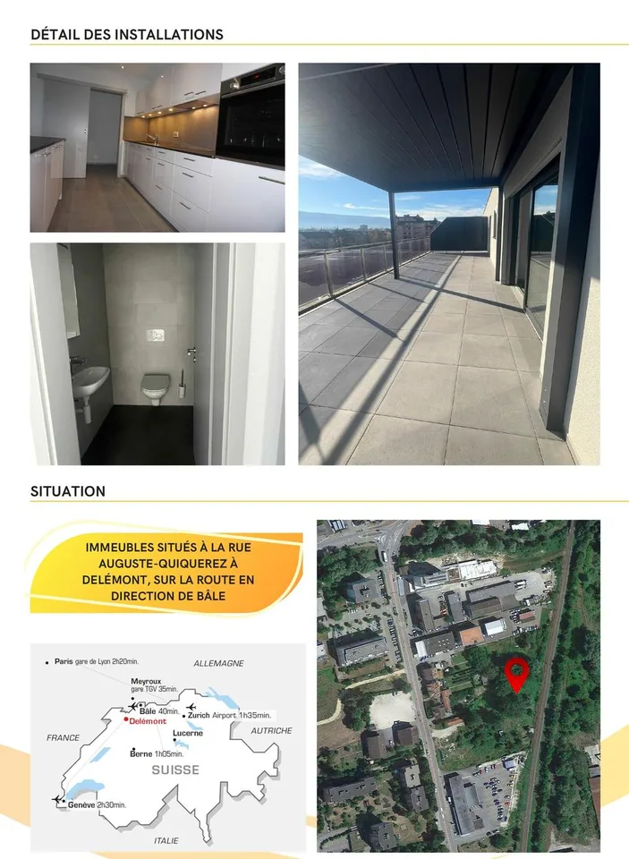 Appartements modernes dans une nouvelle construction à Delémont