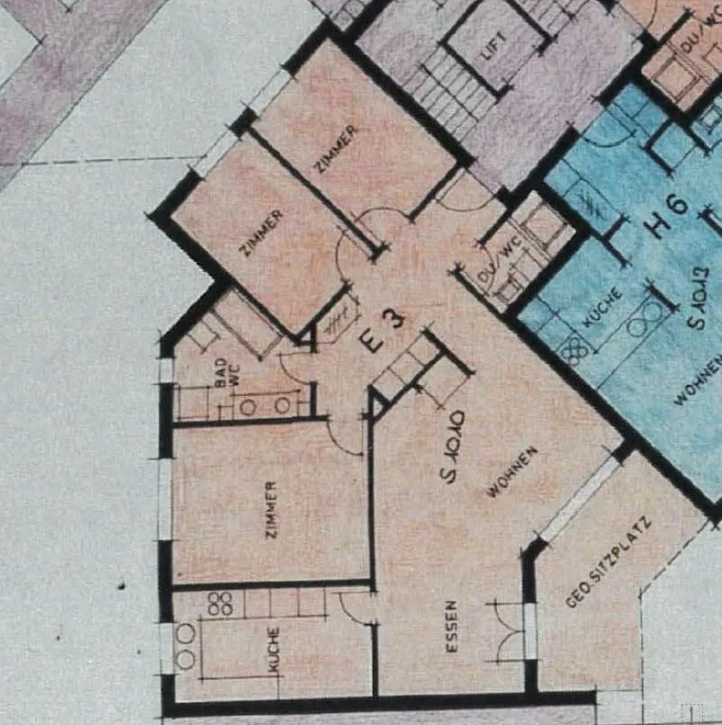 Appartement de jardin dans un immeuble multifamilial adapté aux enfants