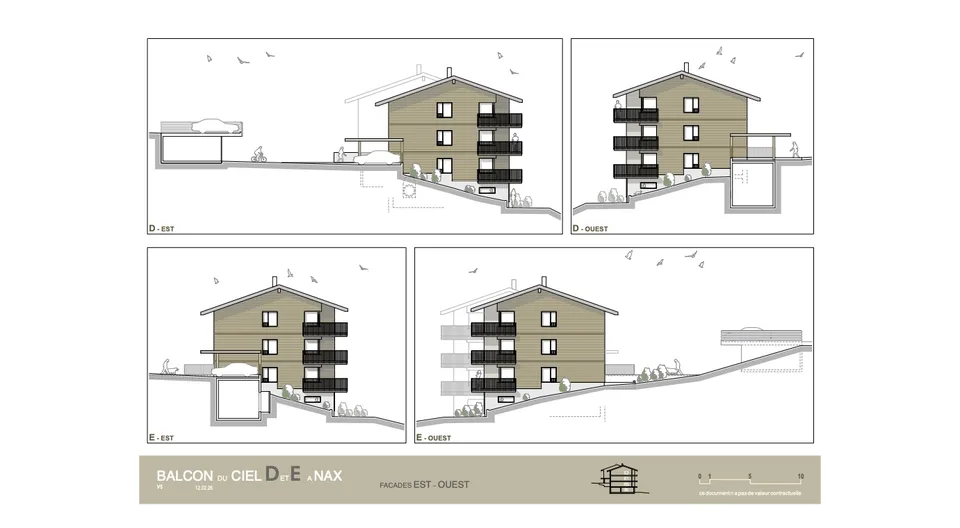 Balcon du Ciel à Nax - Résidences principales du studio au 4 pièces, actuellement sous charpente, avec fin des travaux prévue pour l'hiver 2026/2027 – photo 7 sur 13