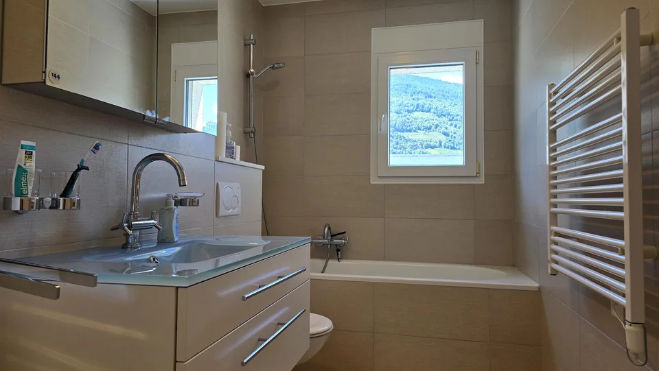 Appartement 4.5 pièces à Sion au 5ème et dernier étage au bord du Rhône: confortable, rafraichissant et unique. – Foto 7 von 13