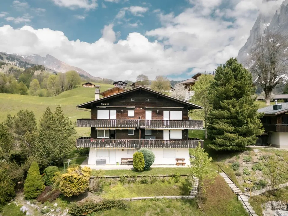 Gemütliche 2-Zimmerwohnung mit Bergblick im Chalet Eggli