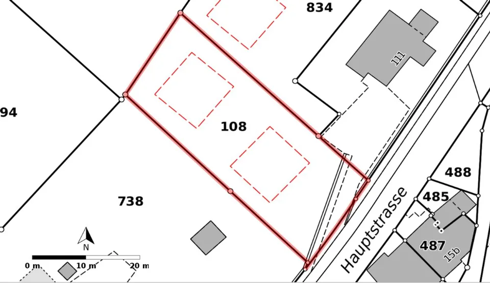 908 m² Bauland in Wisen