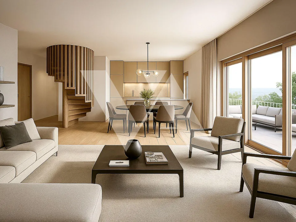 Zu verkaufen im Bau - 6-Zimmer-Wohnung mit Duplex-Balkon