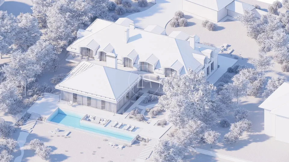 Progetto di una lussuosa villa contemporanea a piedi nell'acqua, Rolle