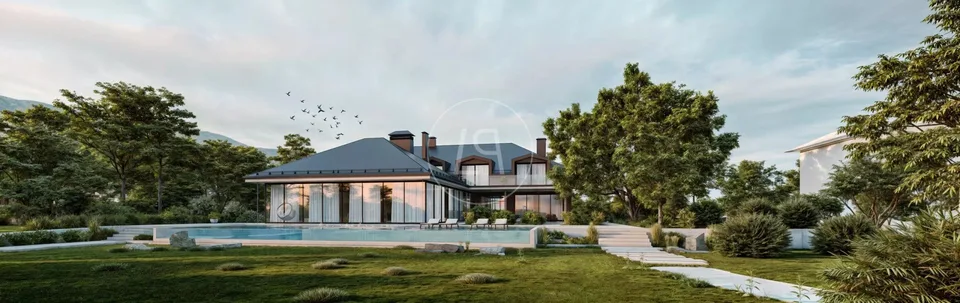 Progetto di una lussuosa villa contemporanea a piedi nell'acqua, Rolle