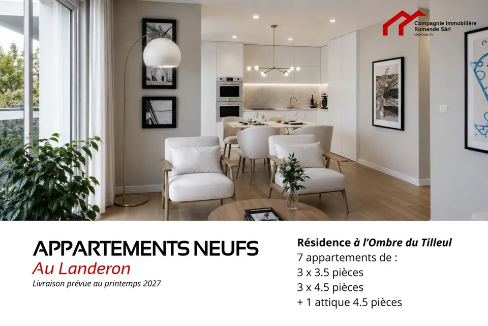 Appartement neuf au Landeron (Livraison printemps 2027)