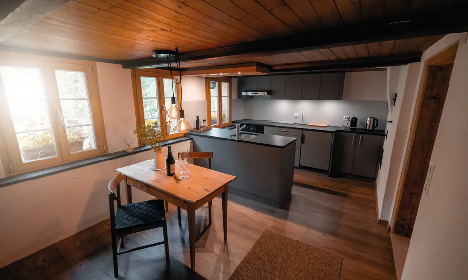 Historisches Bauernhaus mit Ferienwohnung und Bergpanorama