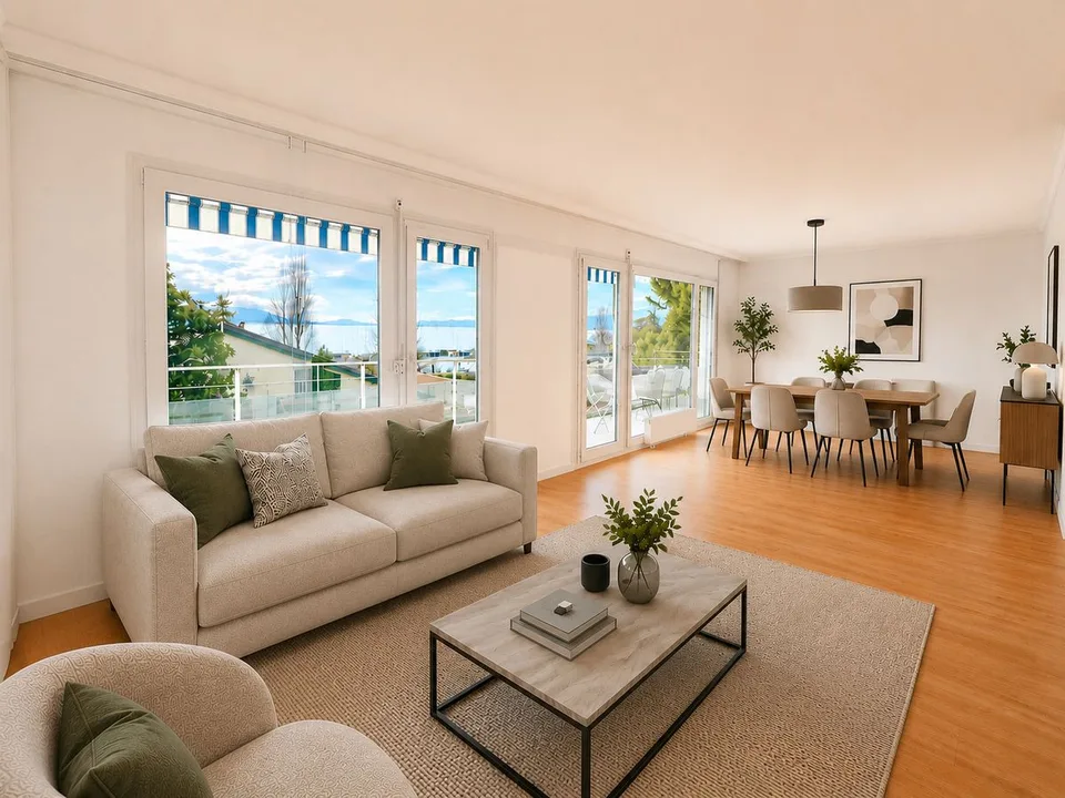 Erhabenes Penthouse mit Blick auf den Hafen von Pully