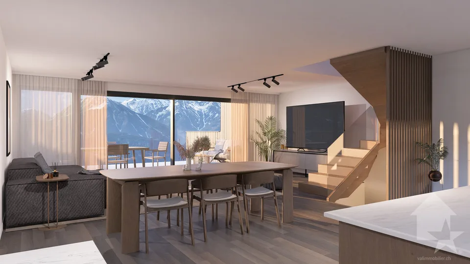 Magnifica villa contigua di 4.5 stanze nel comune di Vex