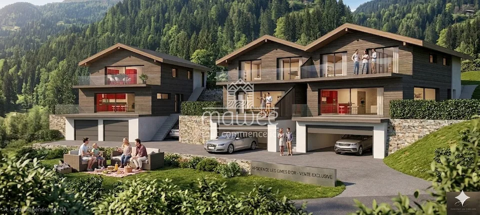 Terrain de 1682 m2 avec permis en force pour 3 chalets