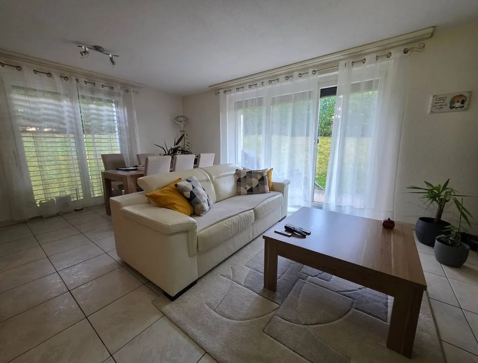 Appartement 4,5 pièces avec jardin plein sud et garage aux Foulets