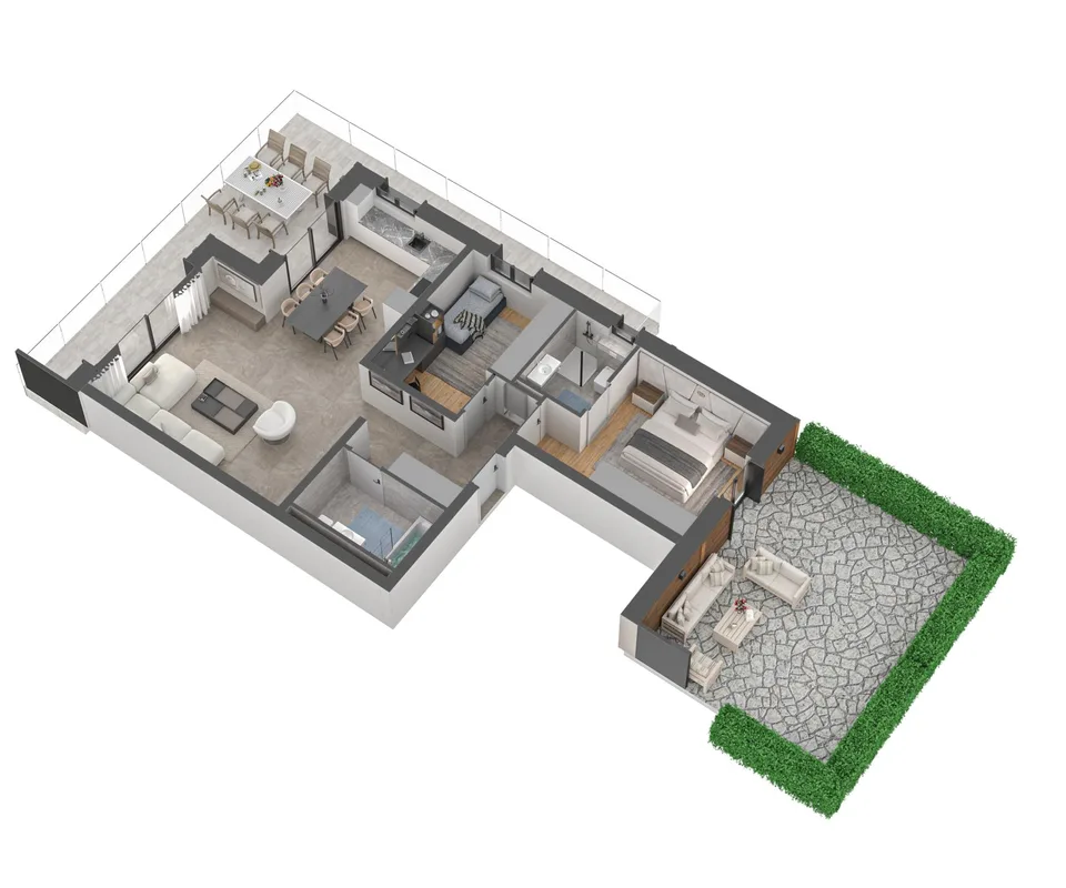 Appartamento nuovo di 3,5 stanze con terrazza e giardino privato a Crans-Montana