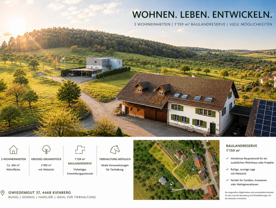 CHARAKTERVOLLES 3-FAMILIENHAUS MIT BAULANDRESERVE | WOHNEN, INVESTIEREN ODER ENTWICKELN