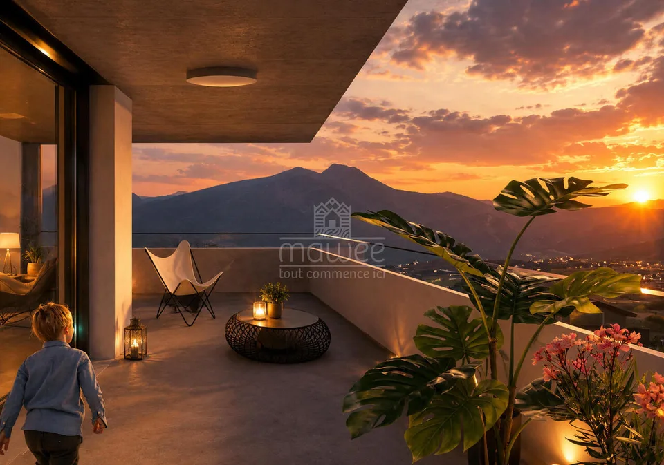Appartamento nuovo di 2,5 locali con grande balcone a Grône