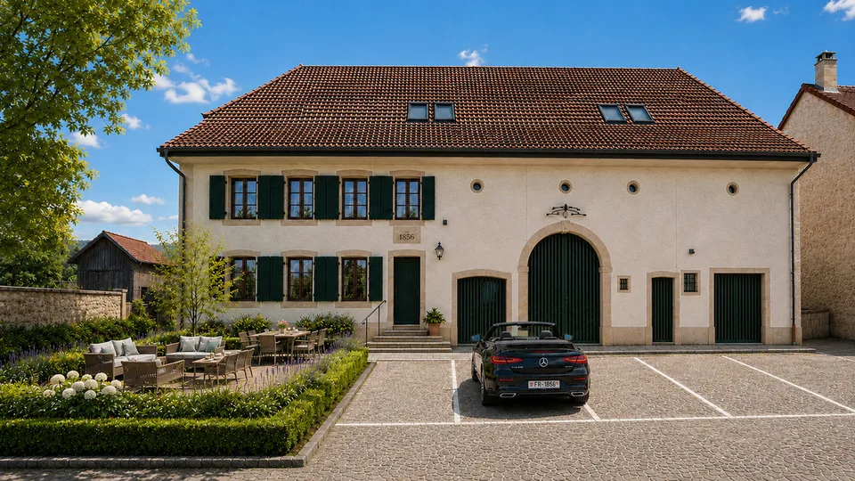 Belle ferme avec permis de construire pour 5 appartements.