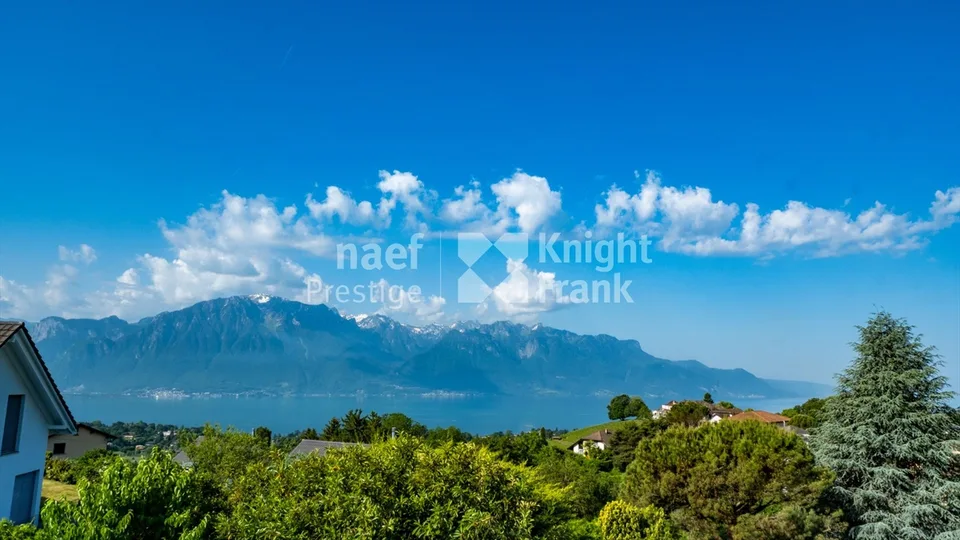 Magnifique villa individuelle de 6.5 pièces avec une vue exceptionnelle sur le lac et les montagnes à vendre à Blonay