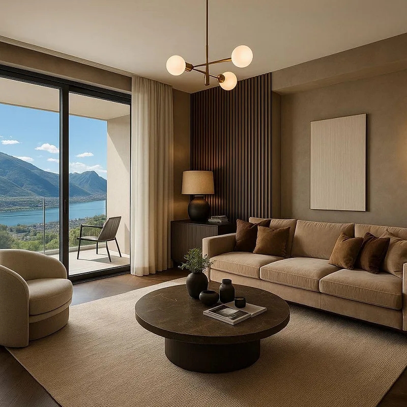 3.5 Appartamento vista lago con terrazza e giardino - Residenza Lum...