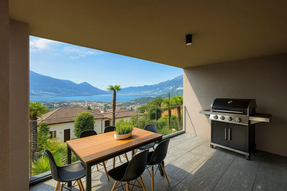3.5 Appartamento vista lago con terrazza e giardino - Residenza Lum...