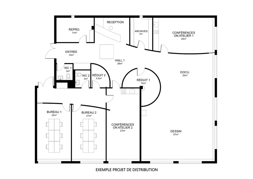 Büro 6 Zimmer