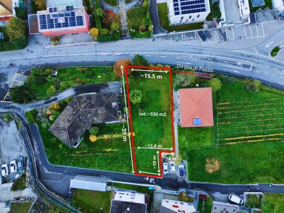 Terreno edificabile di 530 m2, con accesso diretto | 530 m2 Baugrun...