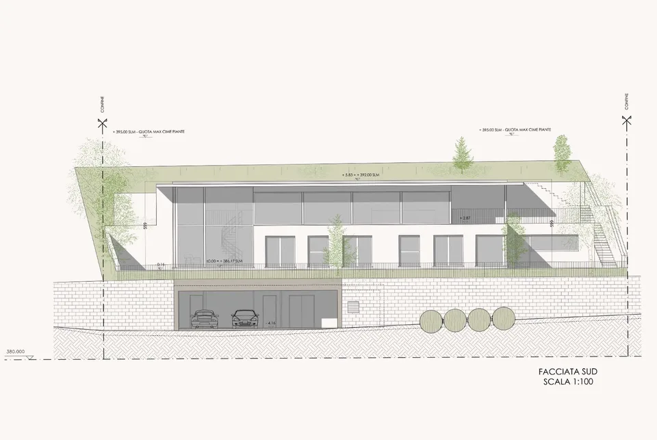 PROGETTO APPROVATO PER CASA BIFAMILIARE VISTA LAGO A NEGGIO