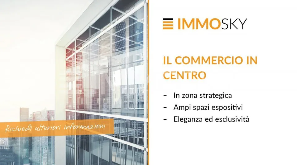 Vetrine commerciali in zona di forte passaggio pedonale