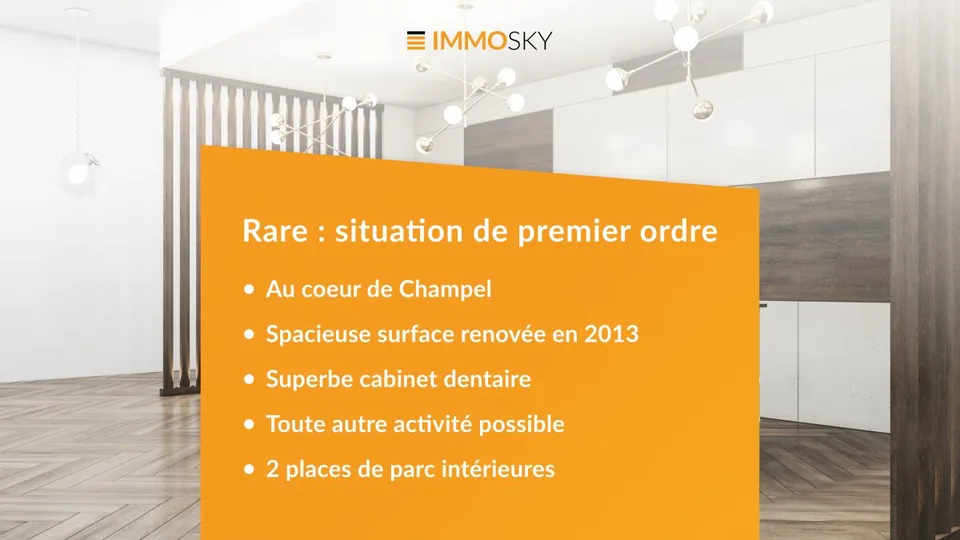 Opportunité rare : local commercial d'env. 185m² à Champel