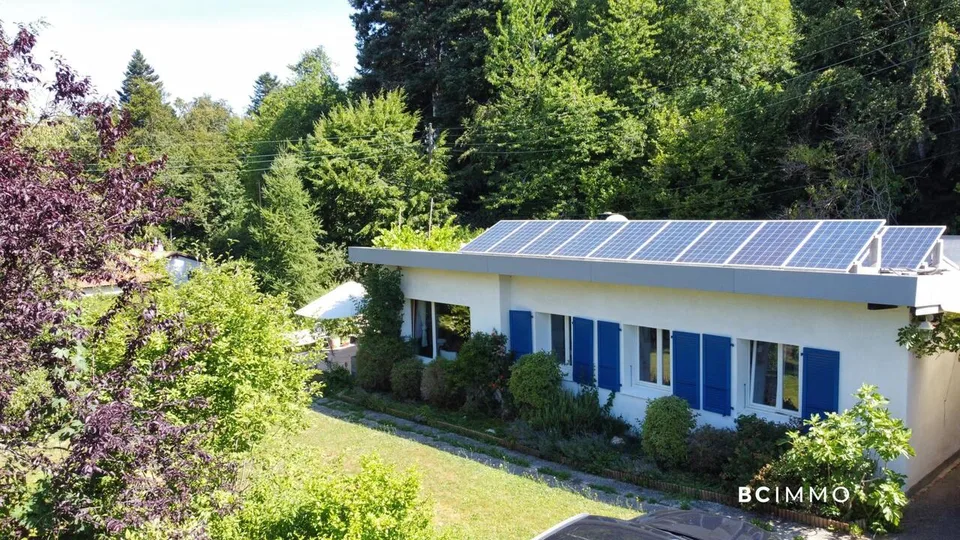 Proprietà individuale con giardino paesaggistico, stagno naturale e ottime prestazioni energetiche