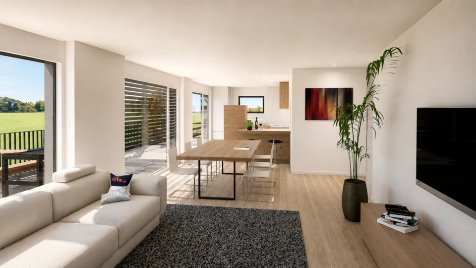 TOP Neubau - Renditeobjekt oder Generationenhaus: Modernes 2-Familienhaus in idyllischer Landschaft.