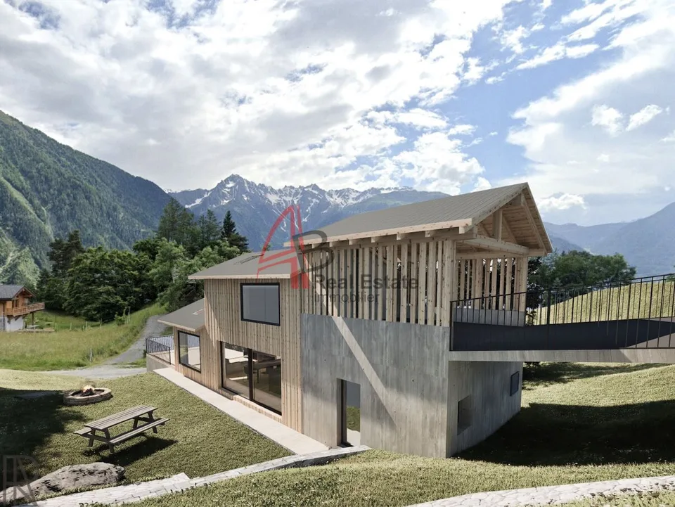 Zeitgenössische Villa mit Panoramablick - Chemin-Dessus (Val de Bagnes)