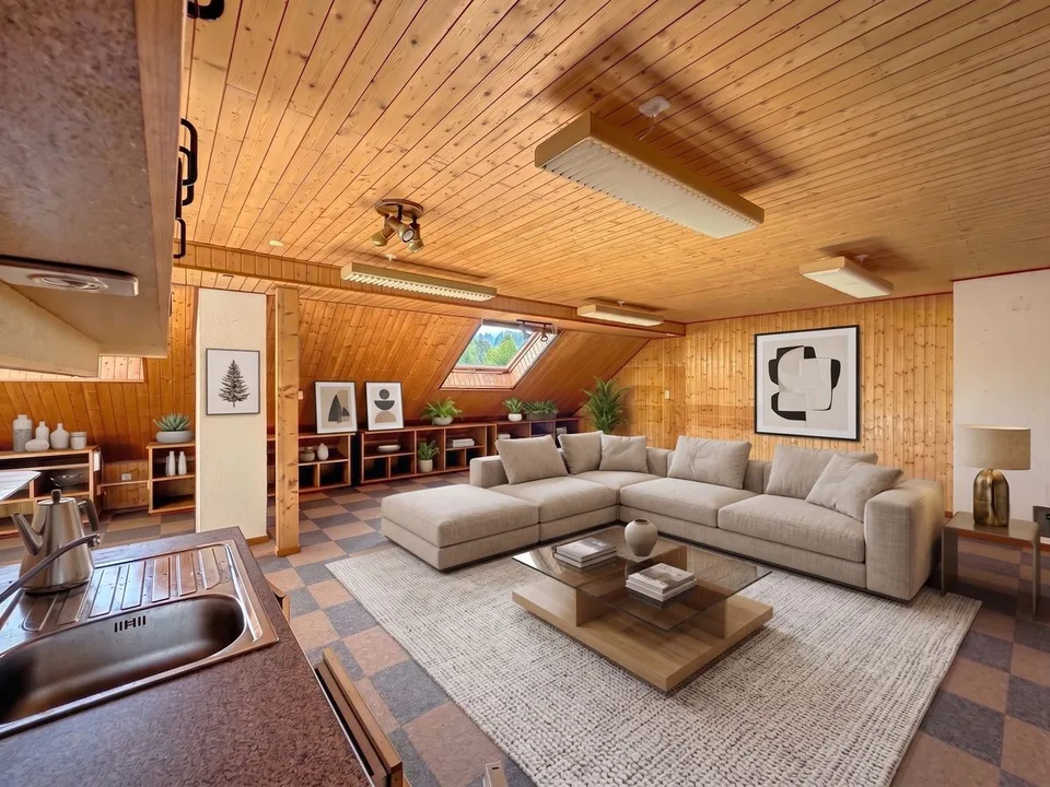 Villars le Terroir - Grosse 2.5-Zimmer-Wohnung mit der Möglichkeit, ein zusätzliches Zimmer zu schaffen