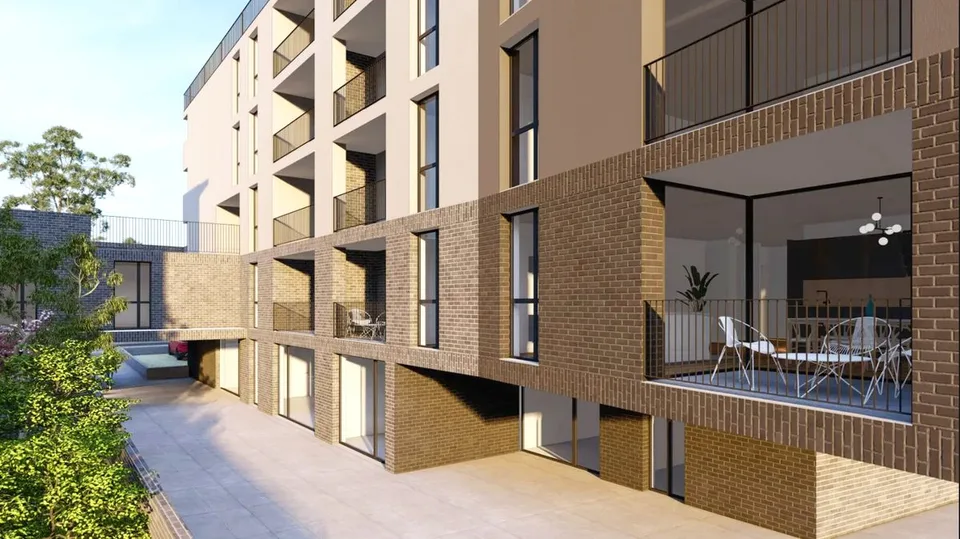2,5-Zimmer-Wohnung mit großer Terrasse.
