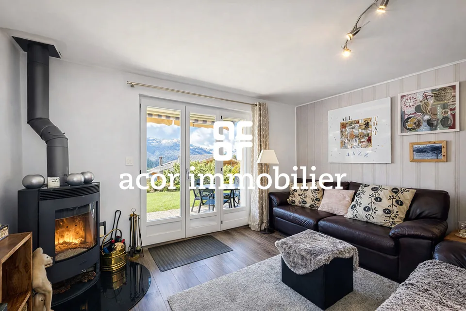 Charmant duplex 3 pièces à Verbier, rez-de-jardin, vue superbe