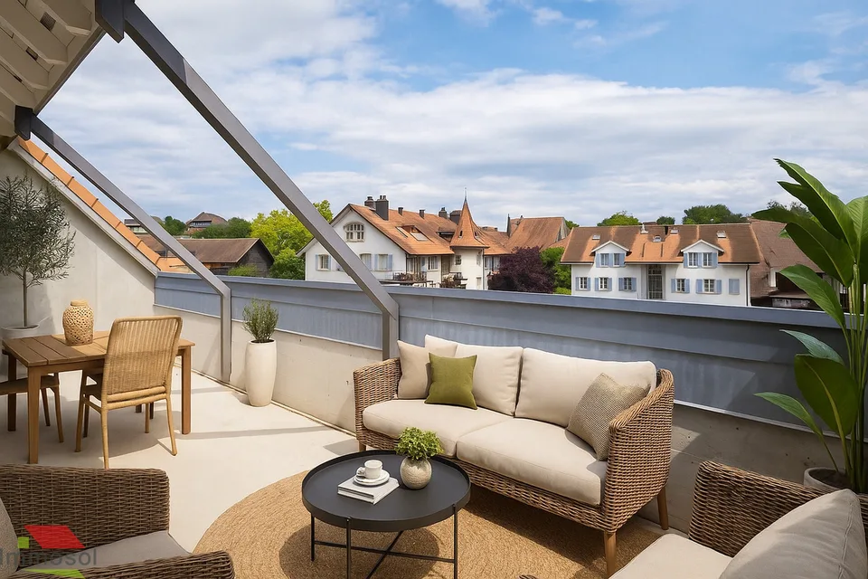 Corcelles - 3.5 pièces neuf avec terrasse et galetas