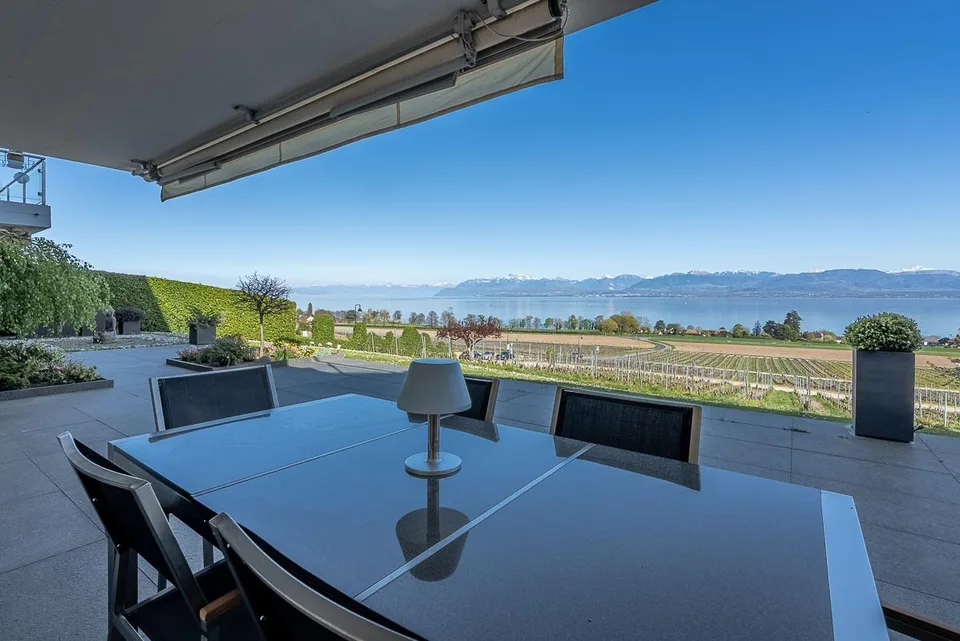 Très bel appartement en rez de jardin avec vue panoramique à Bursinel