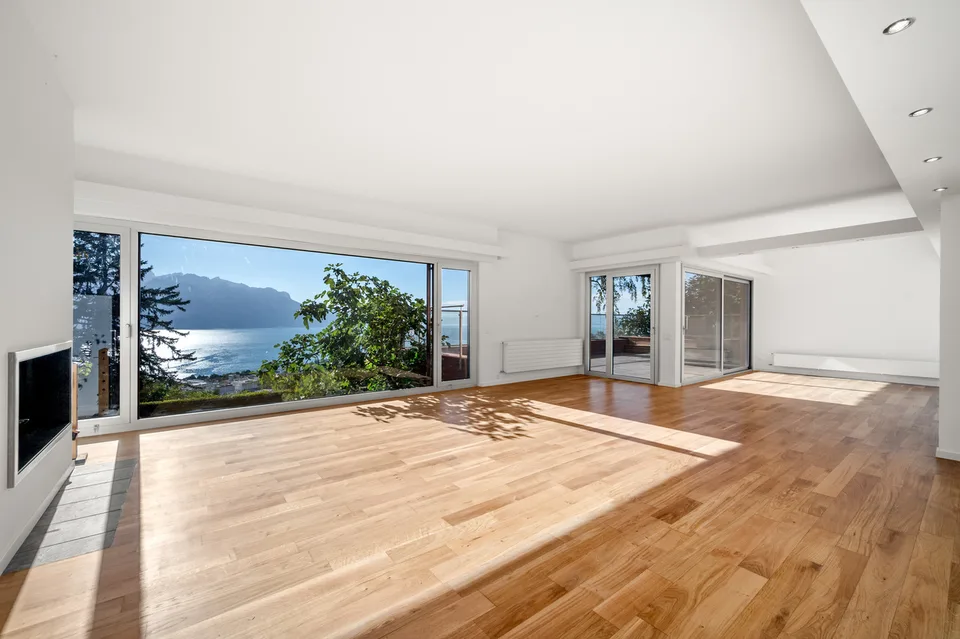 Propriété contemporaine rénovée avec vue panoramique à Chernex