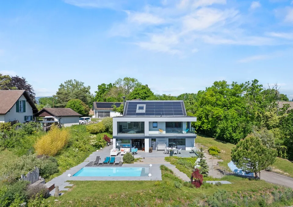Superbe villa d'architecte avec vue panoramique à Lully