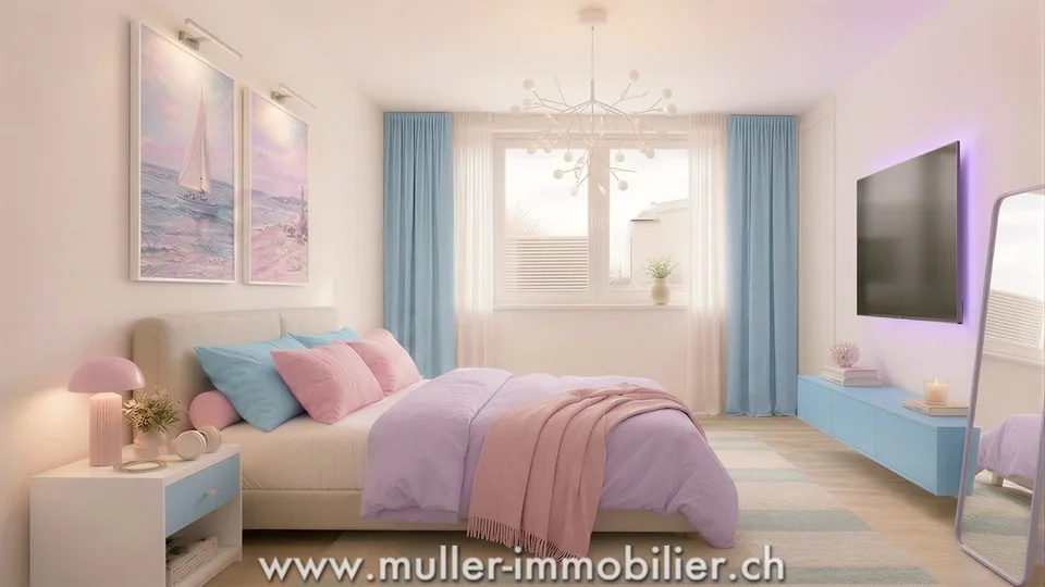 2,5-Zimmer-Wohnung mit Balkon und freiem Blick 5 Min. von Romont