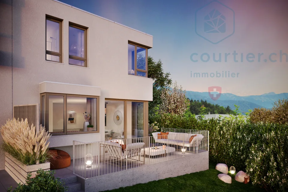 Villa contemporaine neuve en pignon avec jardin - disponible de suite