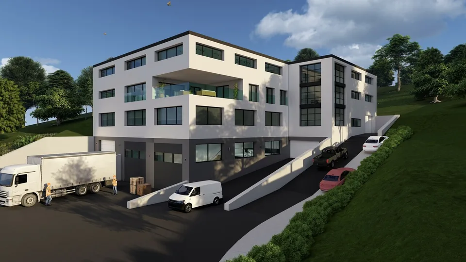 Immeuble multifonction, bureaux et grands dépôts , vue lac panoramique