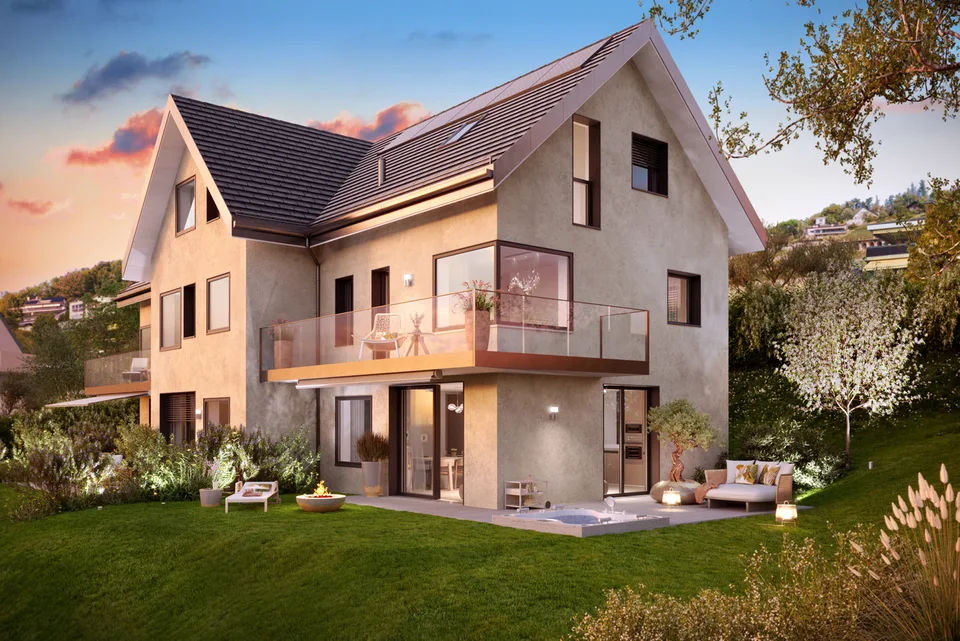 Vicino a Vevey, nuovo progetto di 3 ville di 5,5 locali - vista panoramica